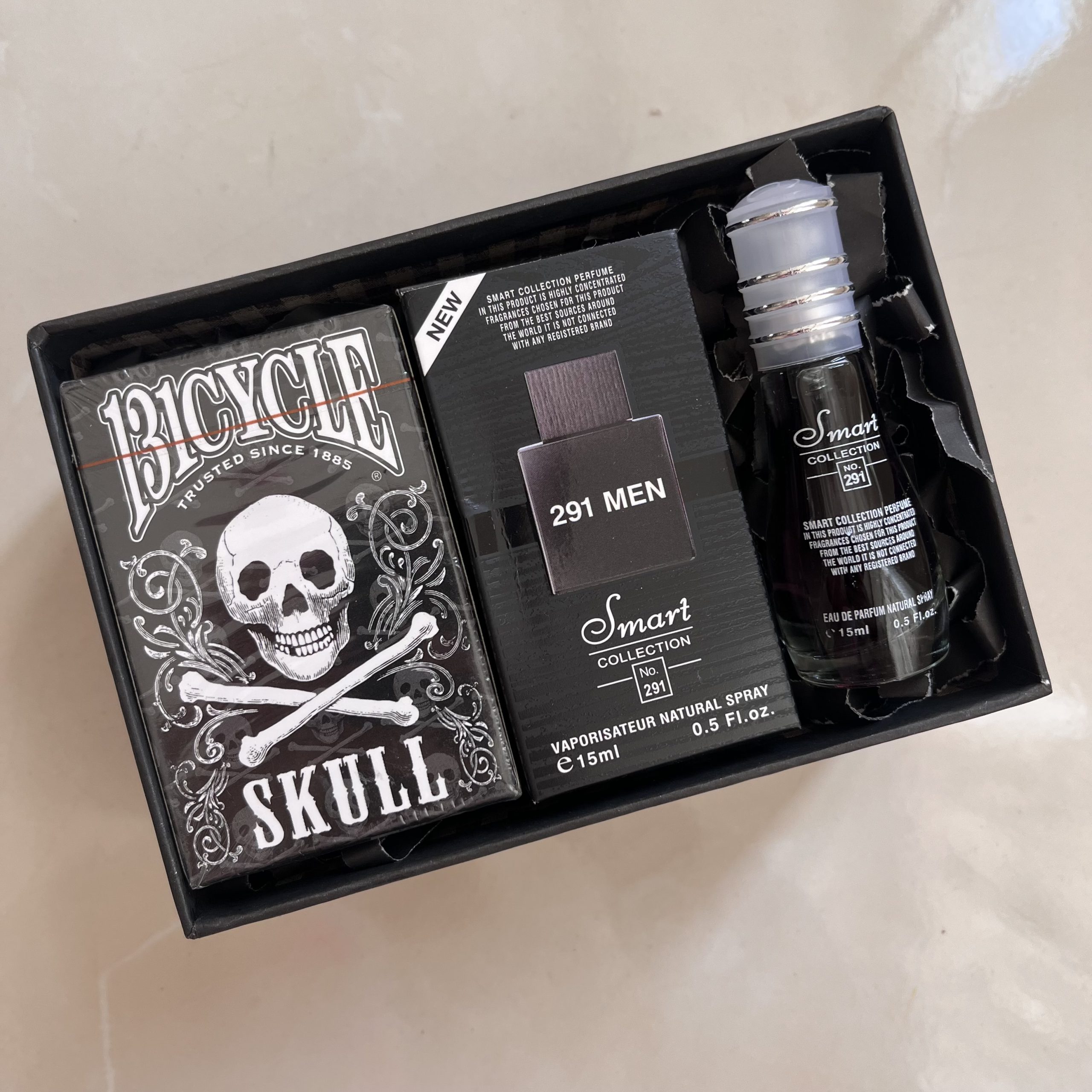 پک کادویی روز پدر | پاسور طرح اسکلت و ادکلن ۱۵ میل لالیک