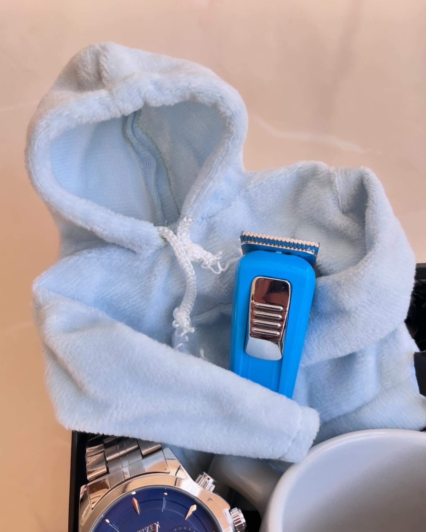 هودی دنده آبی آسمانی